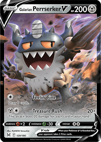 Galarian Perrserker V 129-Lost Origin