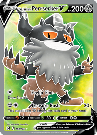 Galarian Perrserker V 183-Lost Origin