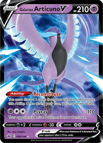 Galarian Articuno V 058-Chilling Reign
