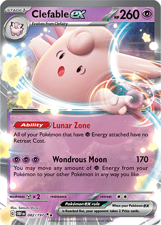 Clefable EX 082-Obsidian Flames