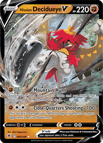 Hisuian Decidueye V 083-Astral Radiance