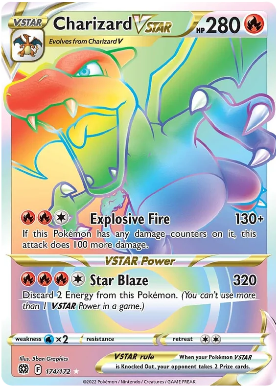 Charizard Vstar 174-Brilliant Stars
