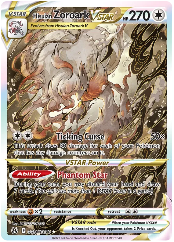 Hisuian Zoroark Vstar GG56-Crown Zenith