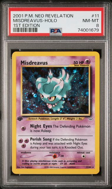 Misdreavus-Holo 1ST Edition PSA 8