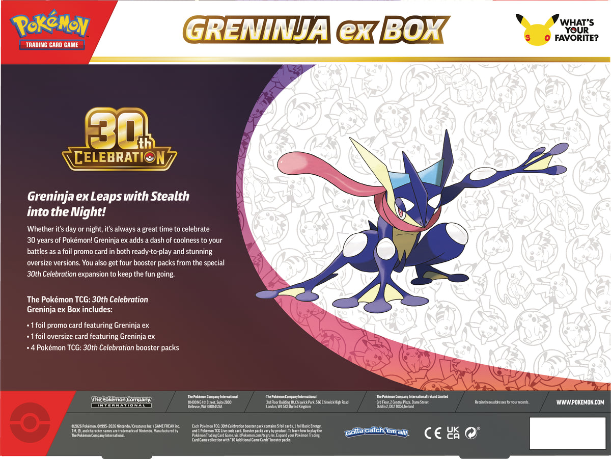 Pokemon 30th Celebration Greninja ex Box