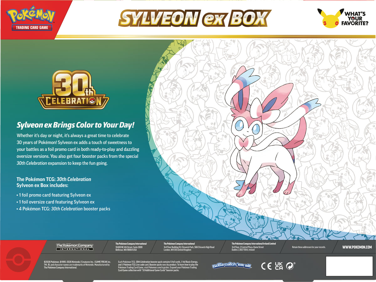 Pokemon 30th Celebration Sylveon ex Box