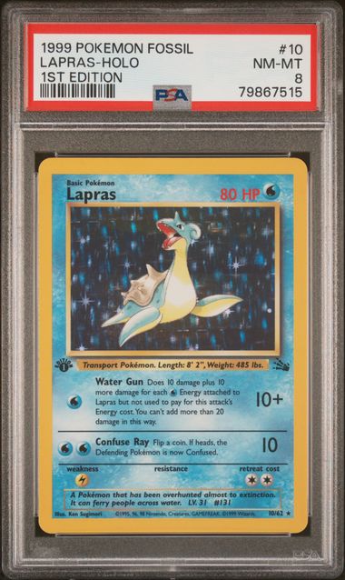 PSA 8 1.ST Edition Lapras-Holo