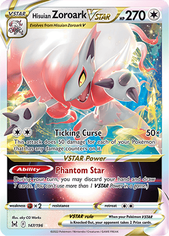 Hisuian Zoroark Vstar 147-Lost Origin