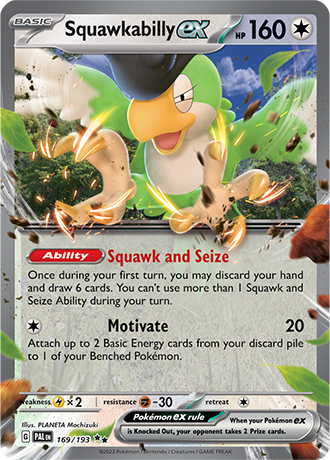 Squawkabilly EX 169-Paldea Evolved