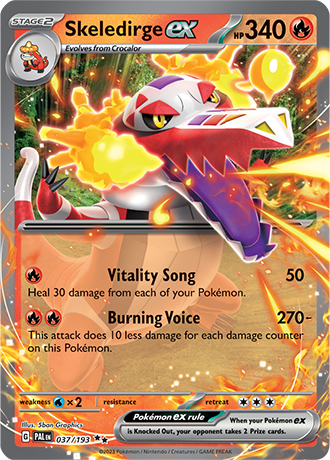 Skeledirge EX 037-Paldea Evolved