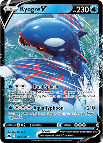Kyogre V 037-Crown Zenith
