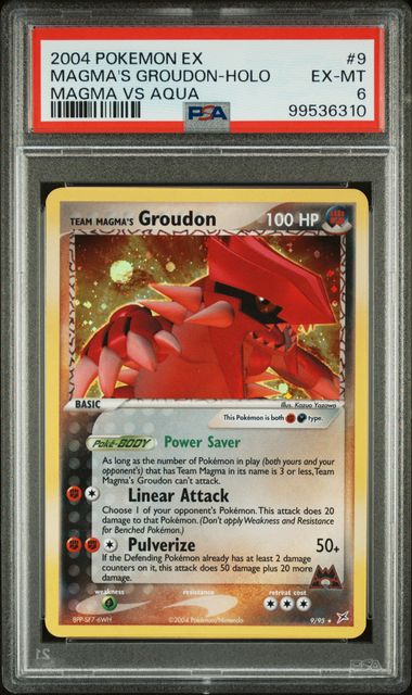 PSA 6 Team Magma's Groudon-Holo