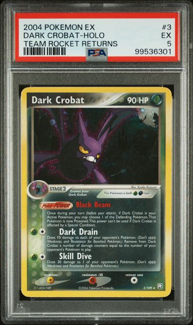 2004 POKEMON EX TEAM ROCKET RETURNS #3 DARK CROBAT-HOLO TEAM ROCKET RETURNS