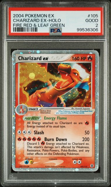 2004 POKEMON EX FIRE RED & LEAF GREEN #105 CHARIZARD EX-HOLO FIRE RED & LEAF GREEN