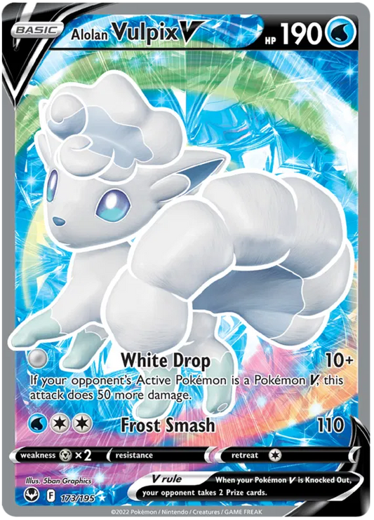 Alolan Vulpix V 173-Silver Tempest