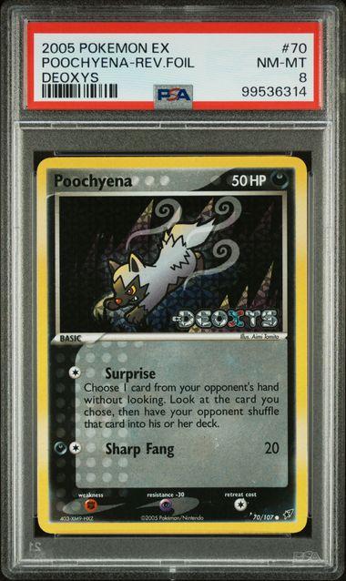 2005 POKEMON EX DEOXYS #70 POOCHYENA-REV.FOIL DEOXYS