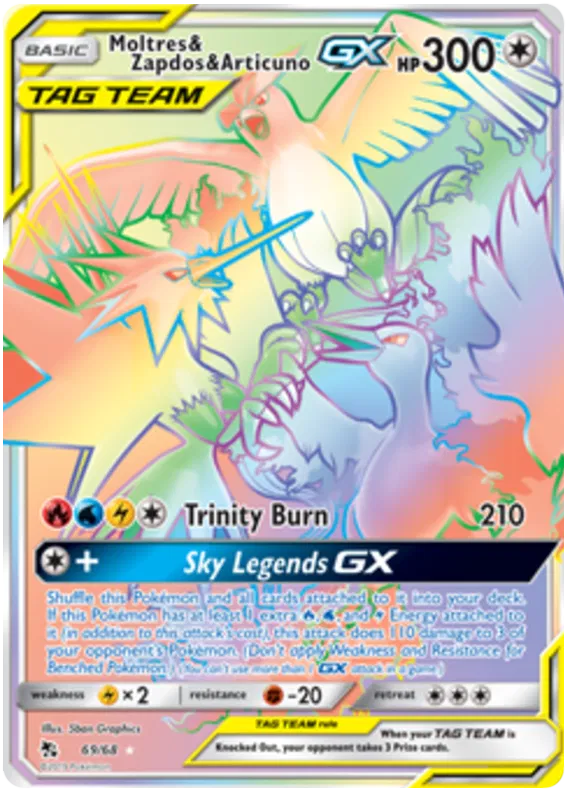 Moltres & Zapdos & Articuno GX 69-Hidden fates