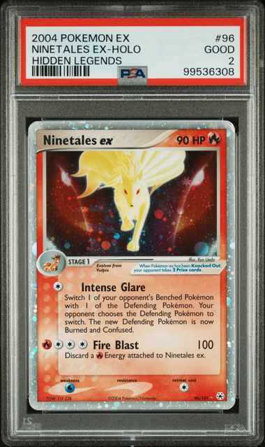 2004 POKEMON EX HIDDEN LEGENDS #96 NINETALES EX-HOLO HIDDEN LEGENDS