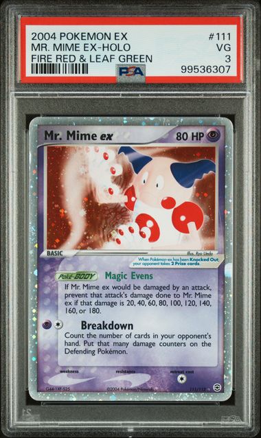 2004 POKEMON EX FIRE RED & LEAF GREEN #111 MR. MIME EX-HOLO FIRE RED & LEAF GREEN