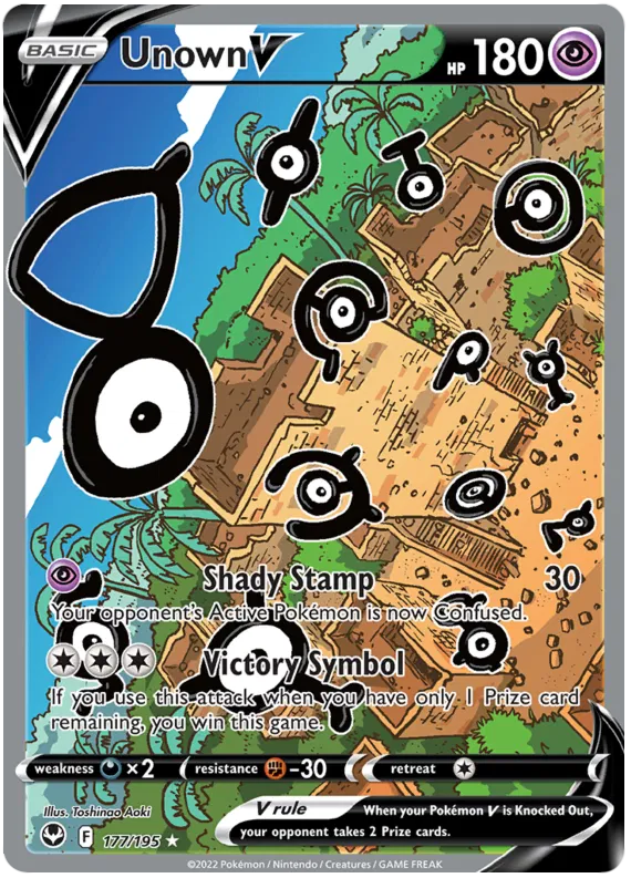 Unown V 177-Silver Tempest