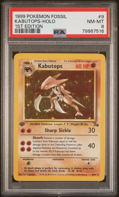 PSA 8 1ST Edition Kabutotops-Holo