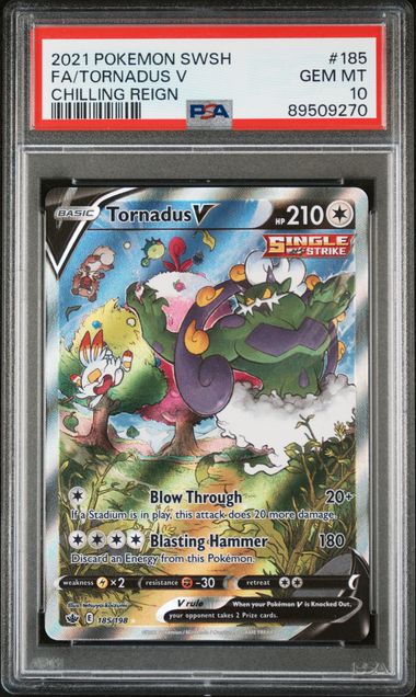 PSA 10 Tornadus V Chilling Reign