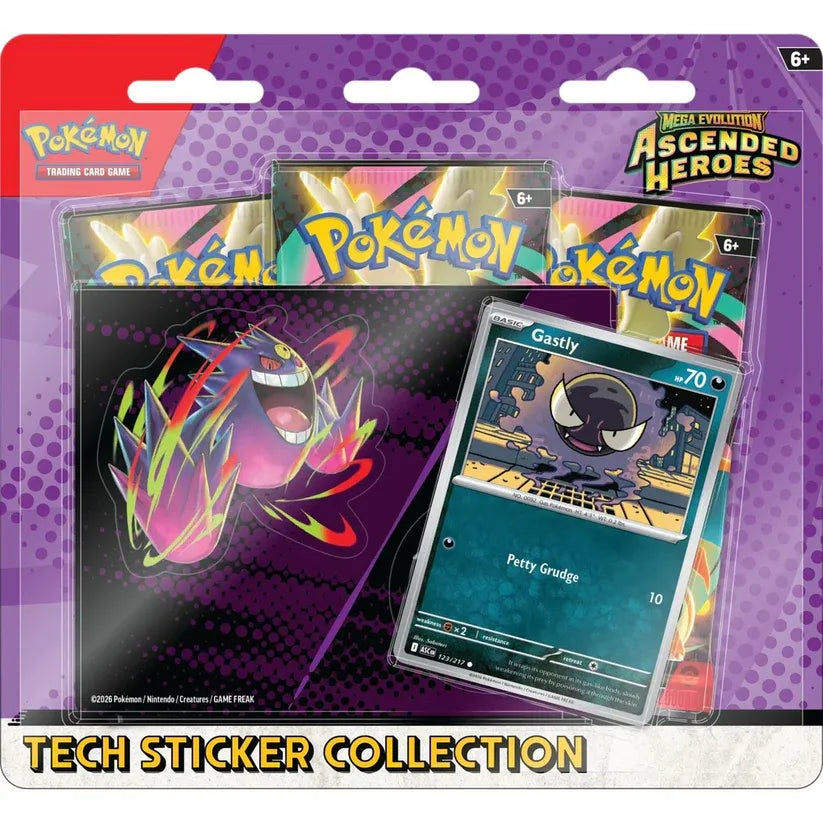 Pokemon Ascended Heroes Tech Sticker Collection Gastly