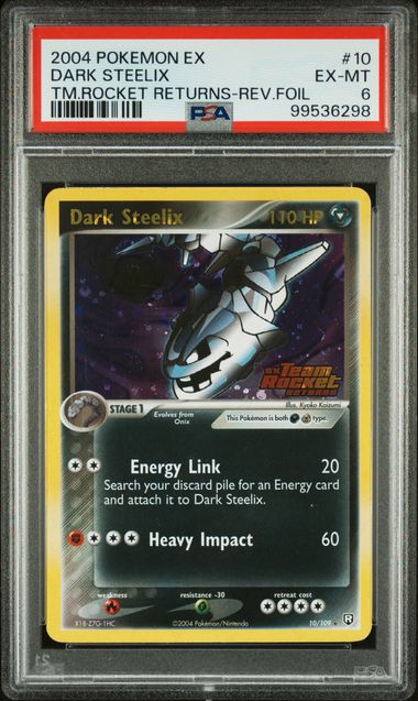 PSA 6  Team Rocket Returns Dark Steelix-Rev