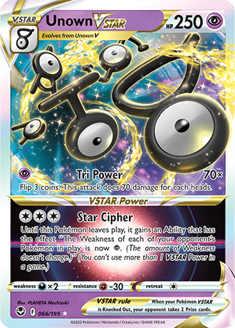 Unown Vstar 066-Silver Tempest